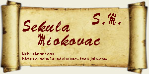 Sekula Miokovac vizit kartica